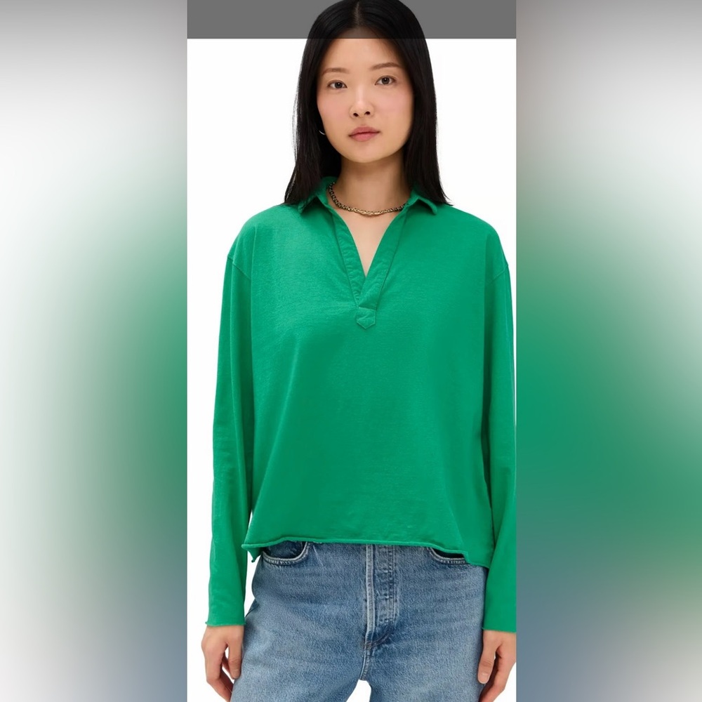 Frank & Eileen Green Long Sleeve Top